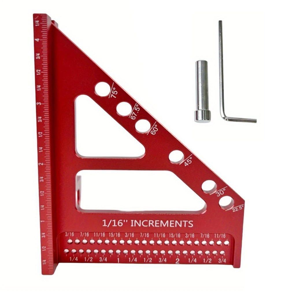 Woodworkers Square Ruler for Accurate Scribing and Cutting, 22.5-90 ...