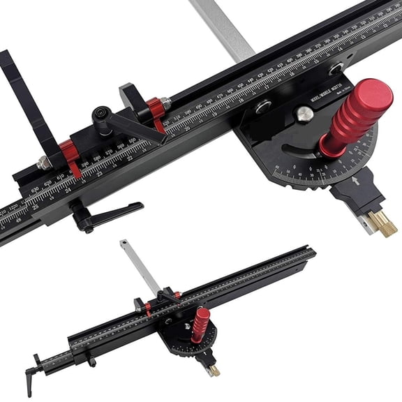 Woodworking 0-60 Degree Angle Miter Gauge Extended Fence for Table Saw Router Table Precision Angle ,High Precision