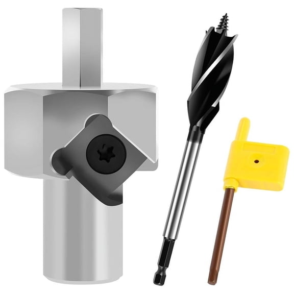 1 x Reamer Tool 1 x Wrench 1 x Woodworking Drill-As Shown