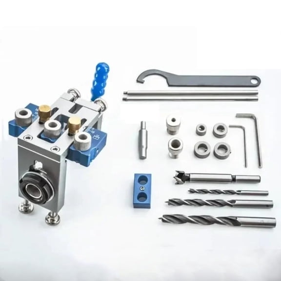 Woodworking 3 In 1 Doweling Jig Dowel Cam Jig Wood Cabinets Wardrobes Punching Hole Drilling Guide Locator Tool Kit