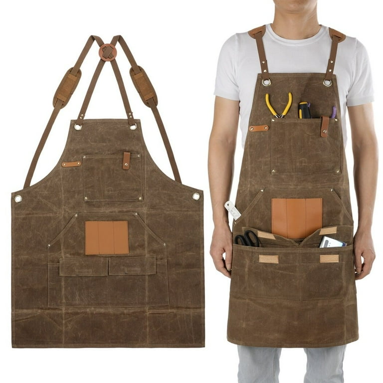 Water Resistant Canvas Tool Belt Half Apron With Detachable