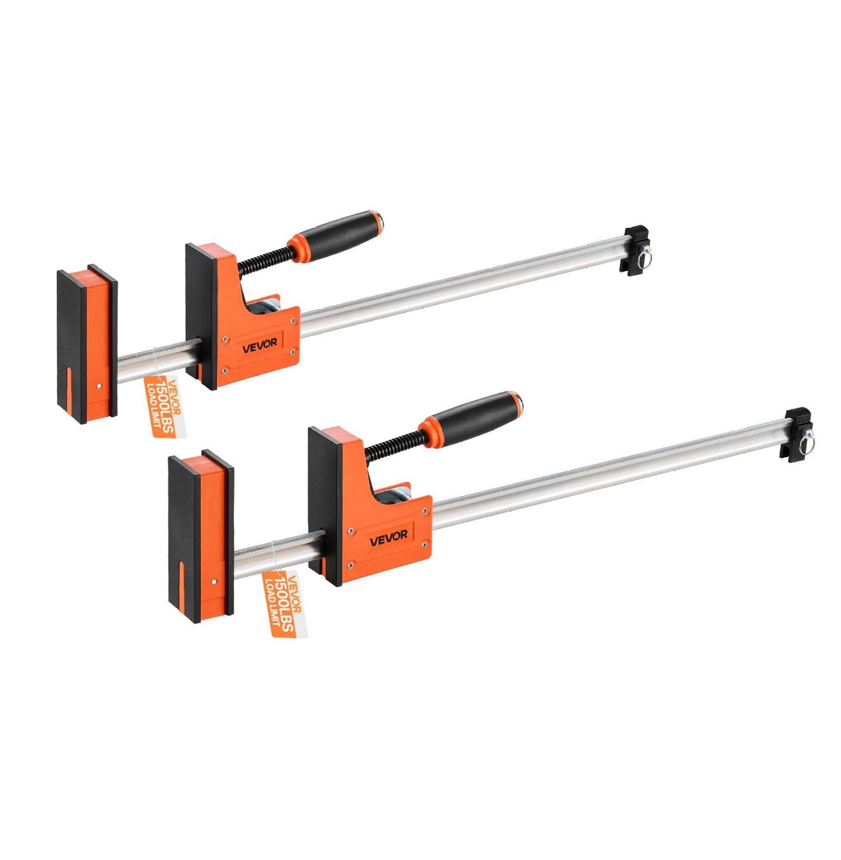 Woodworking Bar Clamps 2-Pack, 36 Inch F-Clamp Set - 1500 lbs Capacity, Parallel Clamps for Wood & Metal, High-Strength Plastic & Carbon Steel, Woodworking Tools