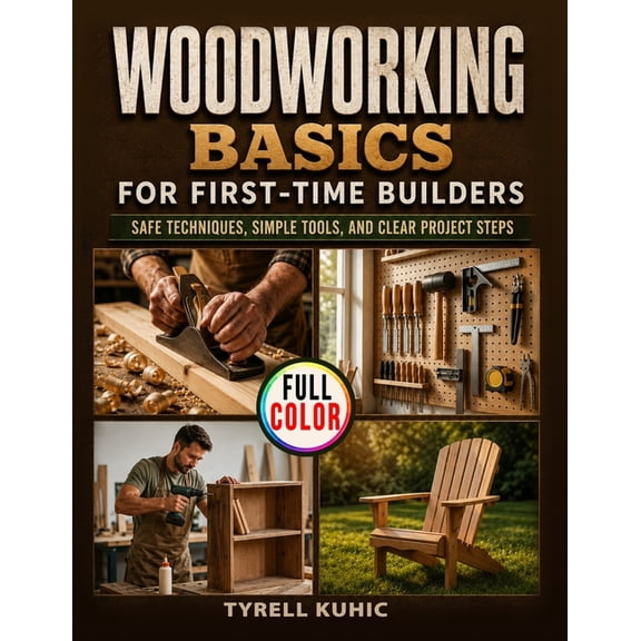 Woodworking Basics for First-time Builders: Safe Techniques, Simple Tools, and Clear Project Steps, (Paperback)