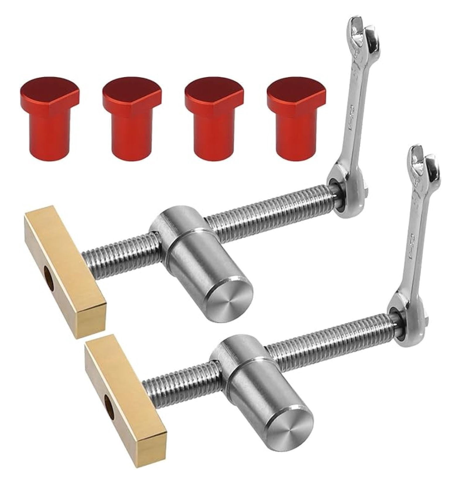 Woodworking Bench Clips 2-Pack, Adjustable Table Clamps with 4 Dog ...