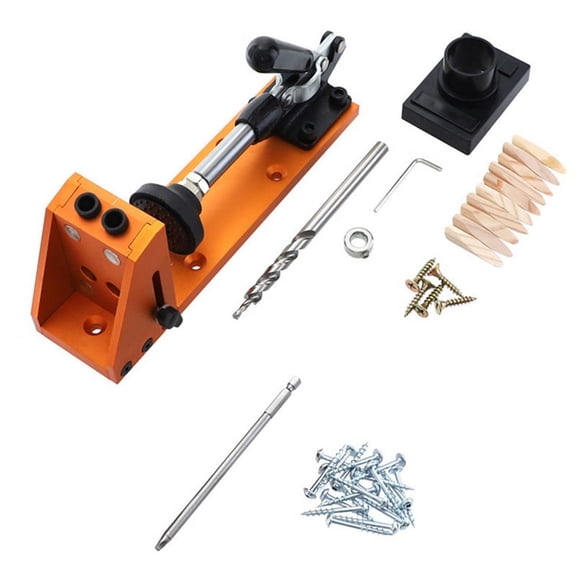 Woodworking Bevel Hole Tool 9.5mm Aluminum Alloy with Base Vacuum Cleaner Woodworking Drilling Hole Locator Option A