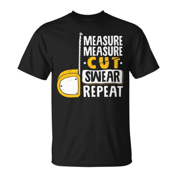 Woodworking Carpenter Graphic Tee Unisex Adult Cotton Casual T-Shirt for Woodworkers and DIY Craft Enthusiasts, Size XL, Color Black