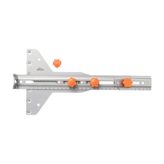 Woodworking Circle Cutting Jig, Router Guide for Arc and Right Angle Positioning, Hole Opening Auxiliary Tool, Short Milling Ruler with Support White
