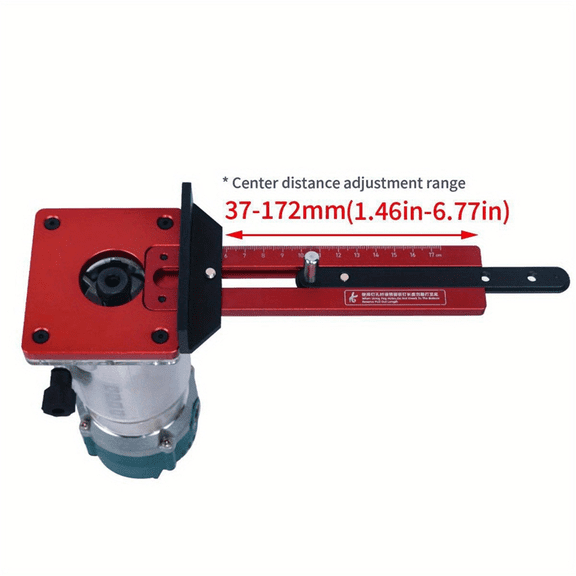 Woodworking Circle Cutting Jig,Router Slotting Base W/Adjustable Extension Rod Support for Electric Wood Milling Guide