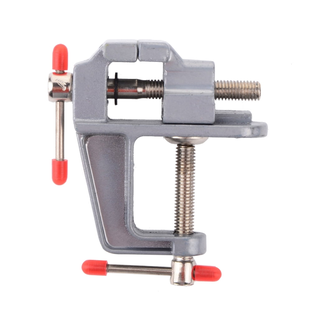 Table Vice Clamp Jewelers Bench Mini Aluminum Alloy Vise Handheld Silver