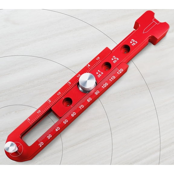 Woodworking Compass Scriber, Portable Aluminum Alloy Woodworking Compass Tool, Adjustable Metric/Inch Arc Drawing Ruler Circle Drawing Ruler Marking Gauge Circle Marking Tool, mini