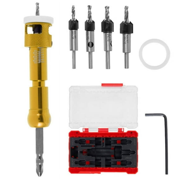 Woodworking Counterbore Drill Step Drill Wood Self-Tapping Screw Punch Holes Drill Bit Installation Tool A