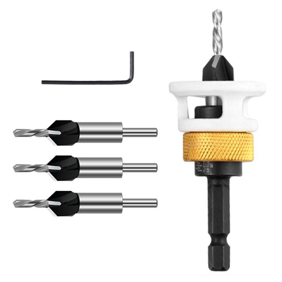 Woodworking Countersink Drill Bits Accurate Screw Fitting Suitable for Cabinet Makers Craftsmen for Woodworker Hobbyists