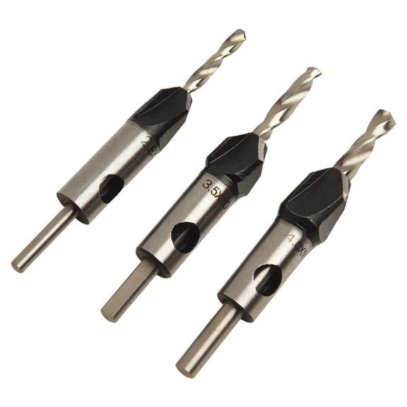 Woodworking Countersink Drill Bits Set With Hexagonal Shank And Depth Stop Fangkenuo