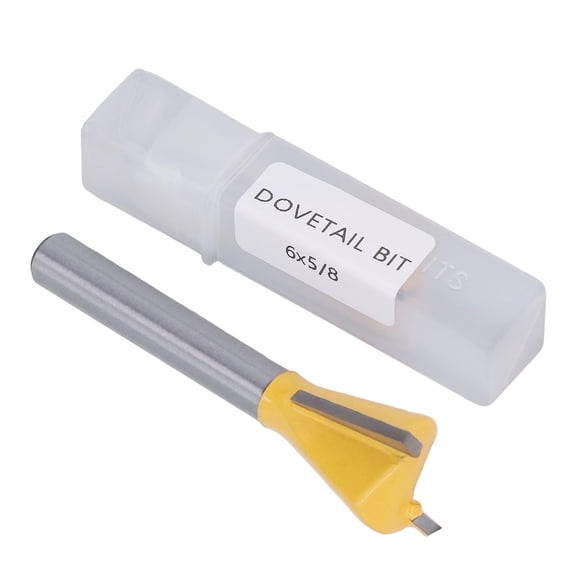 Woodworking Dovetail Bit, 6mm Shank, Carbide Tipped, Adjustable Depth for Precise  Efficient Grooving