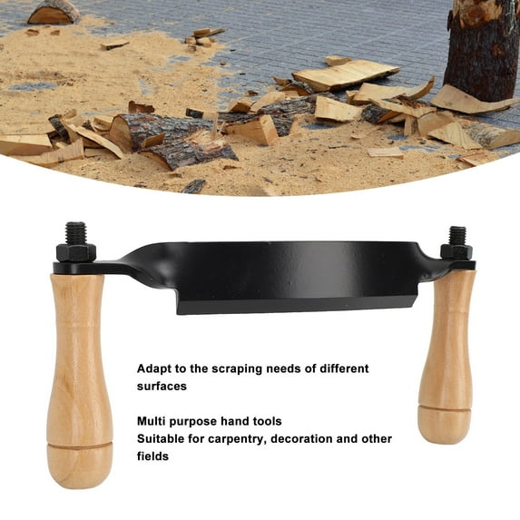 Woodworking Draw Shave Tool, Durable Iron Blade For Effortless Bark Removal Shaping