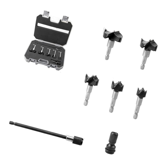 Woodworking Drill Bits Set With AntiRust Coating For SplinterFree Boring In Board, Plywood & Panels