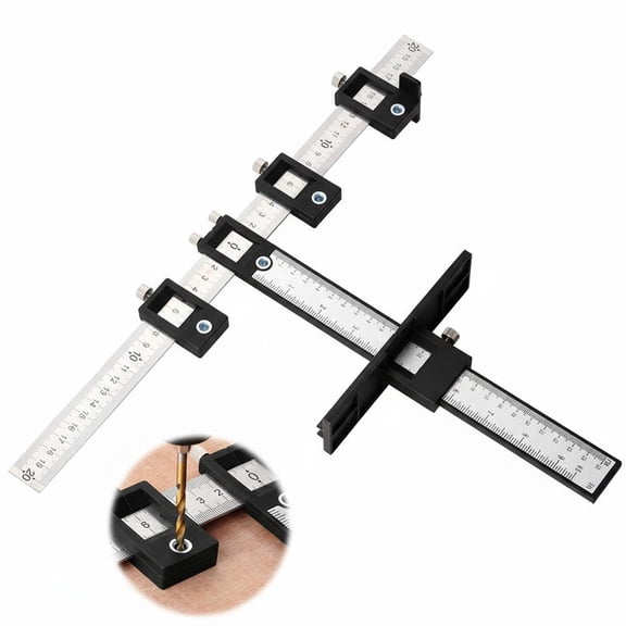 Woodworking Drill Punch Locator Jig Drill Guide Cabinet Handle Knob Template Hole Punch For Woodworking Tool Locator