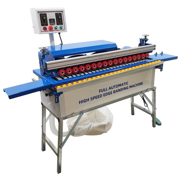 Woodworking Edge Bander Automatic Straight and Curved Edge Banding Machine Adjustable Speed 0-6m/min 110V