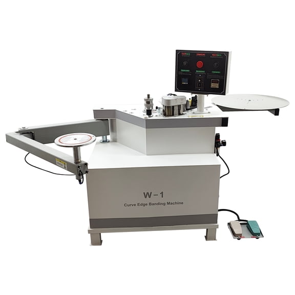 Woodworking Edge Bander Rocker Foldable Arm Curved Irregular Trimming Machine 1.2KW 220V