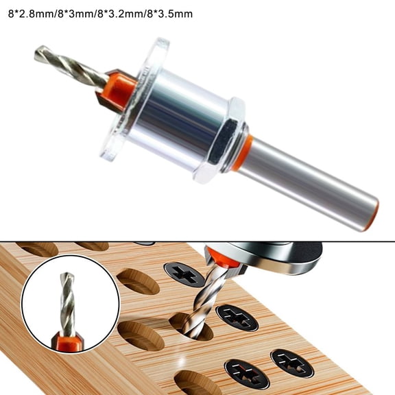 Woodworking Essential 8Mm Adjustable Countersink Drill Bit With Limiter 8*3Mm Fangkenuo