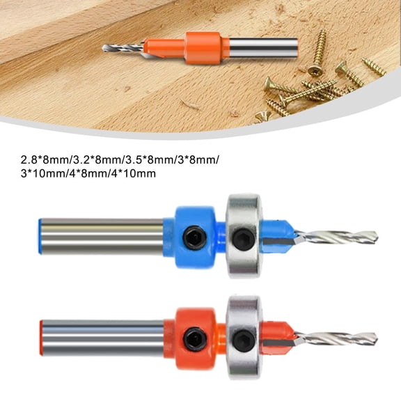 Woodworking Essential Adjustable Countersink Drill Bit For Professional Results 2.8*8Mm Fangkenuo