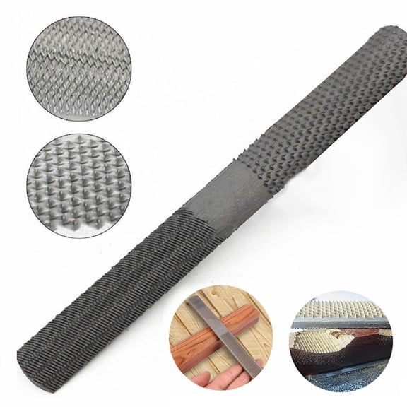 Woodworking File Ecohintz 4-In-1 Carbon Steel Woodworking File&nbsp;- 200Mm Carving Tool, for Wood Carving & Carpentry, Ergonomic Handle, for Diy & Crafting, Carving Rasp Tool, Black