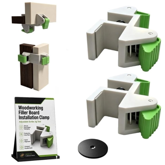 Woodworking Filler Board Installation Clamp, Adjustable Scribe Jig Tool for Cabinet Alignment, Trim Positioning and Panel Marking Projects
