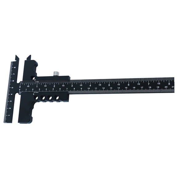 Woodworking Fine Tuning Scriber Metric inch Aluminum alloy Ruler Scribing Marking Gauge Measuring Tool