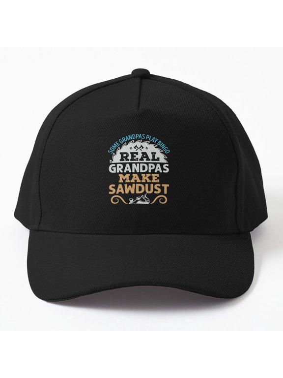 Woodworking Grandpa Makes Sawdust Baseball Cap Workshop Hat Design