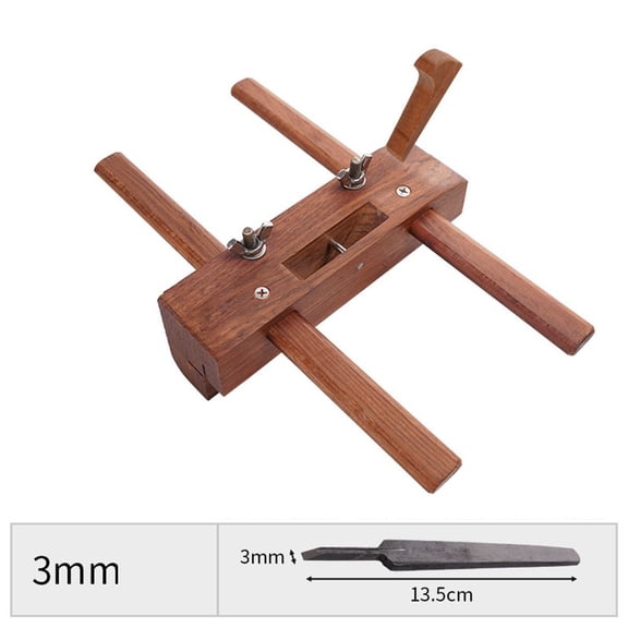 Woodworking Hand Planer with Wooden Grooving and Carbon Steel Blade, Polished Carpentry Tool for Accurate Wood Finishing (A)