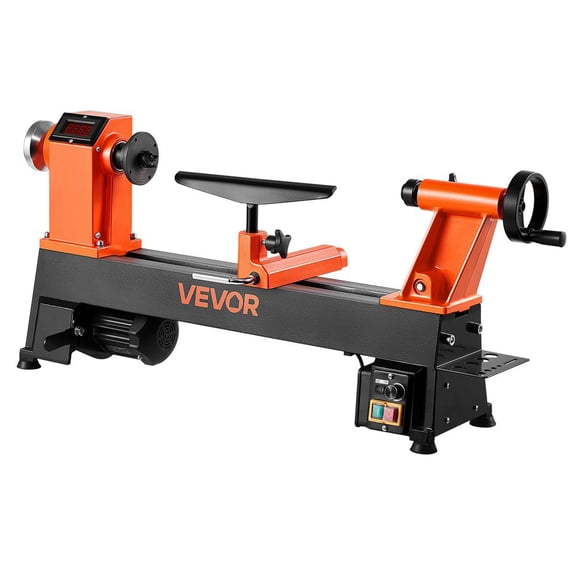 Woodworking Lathe 1 HP 12 x 18 in Benchtop Wood Lathe Variable Speed 0-3800 RPM