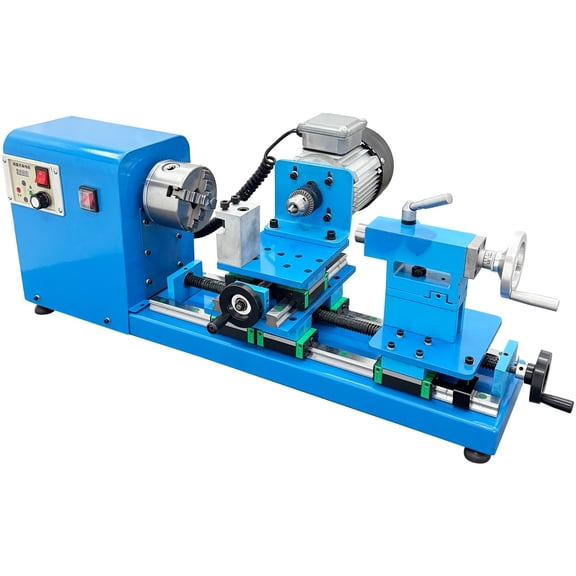 Woodworking Lathe Machine 220V 1Phase Dual Motor Wood Bead Lathe DIY Beads Processing