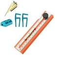 thumbnail image 1 of Woodworking Marking Ruler Multifunctional Precise Horizontal Bubble Positioning Tool Adjustable with Measuring Ruler, 1 of 8