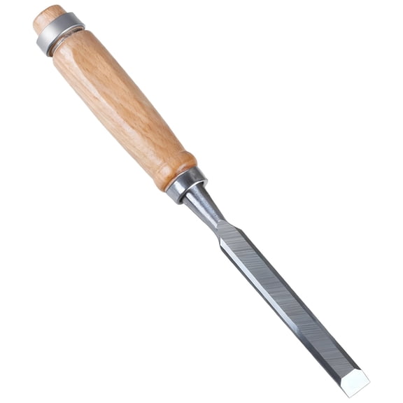 Woodworking Mortise Chisel, 0.47 In / 12 Mm German-Style Flat Blade, Chrome Vanadium Steel, Professional Wood Carving Tool With Beech Handle