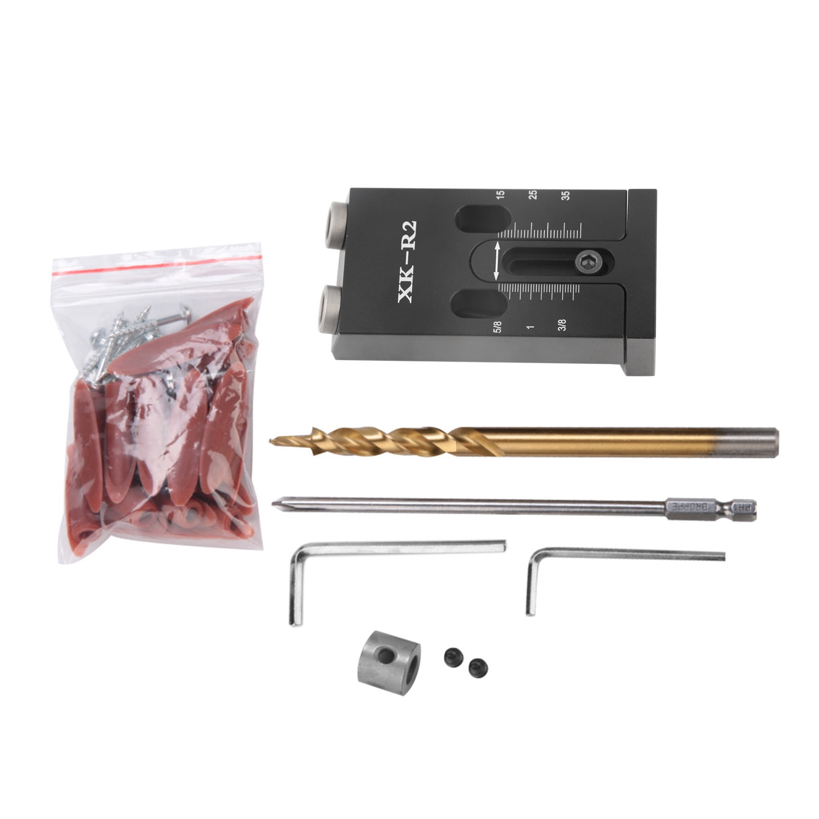Woodworking Oblique Hole Locator Jig Kit Angle Guide Puncher Locator Drill Bit