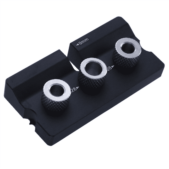 Woodworking Punch Locator Log Positioning Block Woodworking Tools Furniture Hole Opener Positioning Auxiliary Block,1 * hole punch auxiliary log tenon positioning block,Black