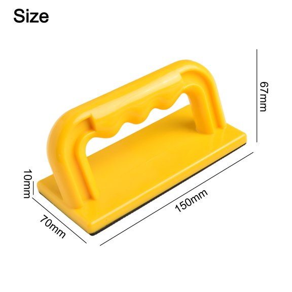 Woodworking Push Block for Table Saws and Router Tables – Ergonomic 3-Direction for force Handle, Non-Slip Emery Plastic Feeder Tool, Yellow (1 PC)(B)
