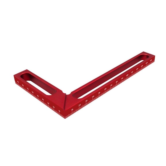 Woodworking Right Angle Ruler Carpenter Square Measuring Ruler 90 Right Angle Calibrator for Wood Work Projects-160mm,1 * Right Angle Ruler,Red