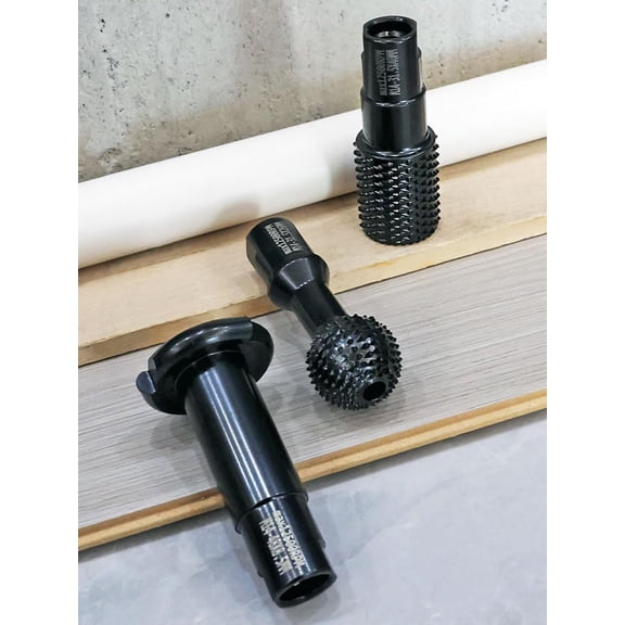 Woodworking Rotary Burr Set - 3pcs Wood Carving Burrs Drill Bit Milling Tool Groving Cutter with 5/8"-11 Thread for Carving Grinding Engraving Reaming Groving$$