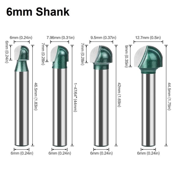 Woodworking Router Bit Set of 4 Perfect for Sign Making and Decorative Accents