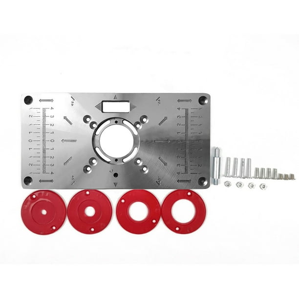 Woodworking Router, Durable Aluminium Insert Plate with 4 Rings, Engraving Machine Tools