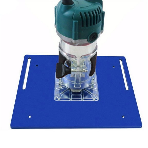 Woodworking Router Lift Aluminum Router Table Insert Plate for 65Mm Motors Blue