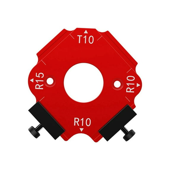 Woodworking Router Templates Arc Angle Positioning Template, Inner/Outer Corner Arc Mold, Reusable Positioning Tools A,1 x Wood board Slotting Template,Red