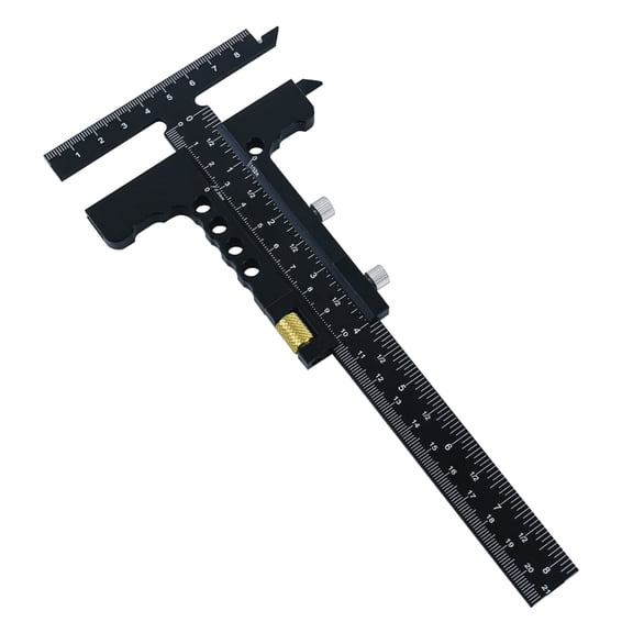 Woodworking Ruler, Accurate Versatility Angle Ruler Metal Slider Ruler, Woodworker Edge Scribe Tool, Aluminum Alloy Practical Carpenter Tools For Construction, Carpenter