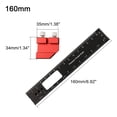 thumbnail image 1 of Woodworking Ruler Pocket Ruler Layout Tool Aluminum Alloy Ruler with Slide Stop 160mm, 1 of 9