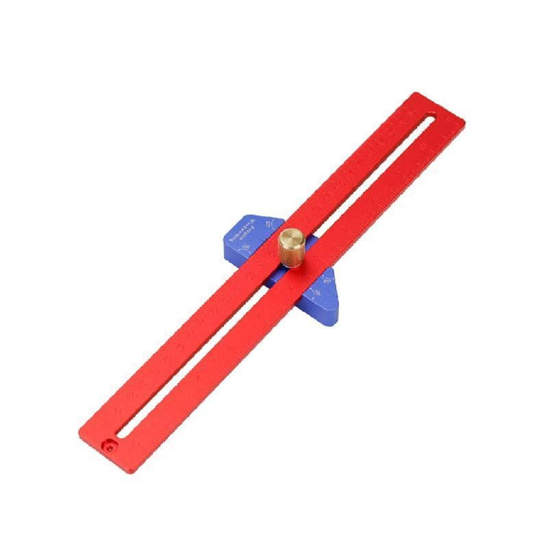 Woodworking Ruler Precisions Pocket Rule Metal Slide Stop Marking Ruler ...