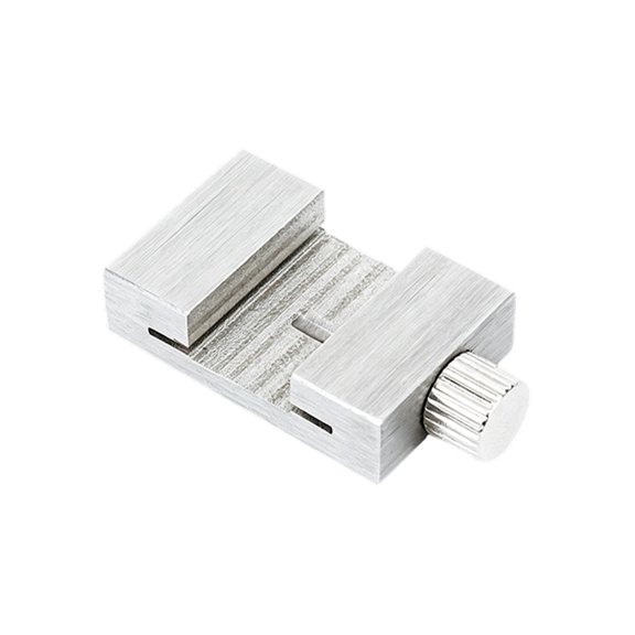 Woodworking Ruler Stop Block with Manual Thumb Screw, Metal Marking Guide for Repeat Layout Lines and Measuring Tasks