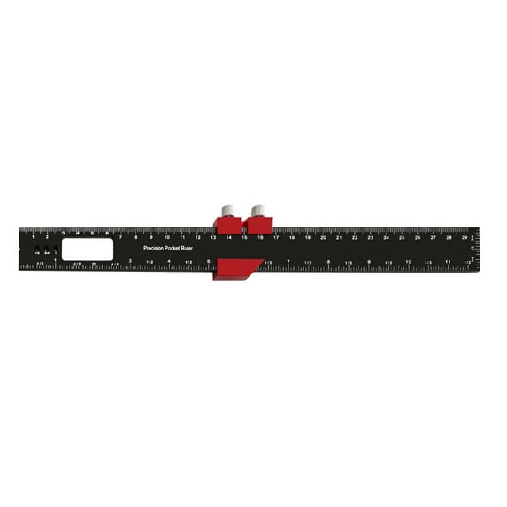 Woodworking Ruler Track Ruler Inch & Metric Scribing Ruler Measuring Gauge