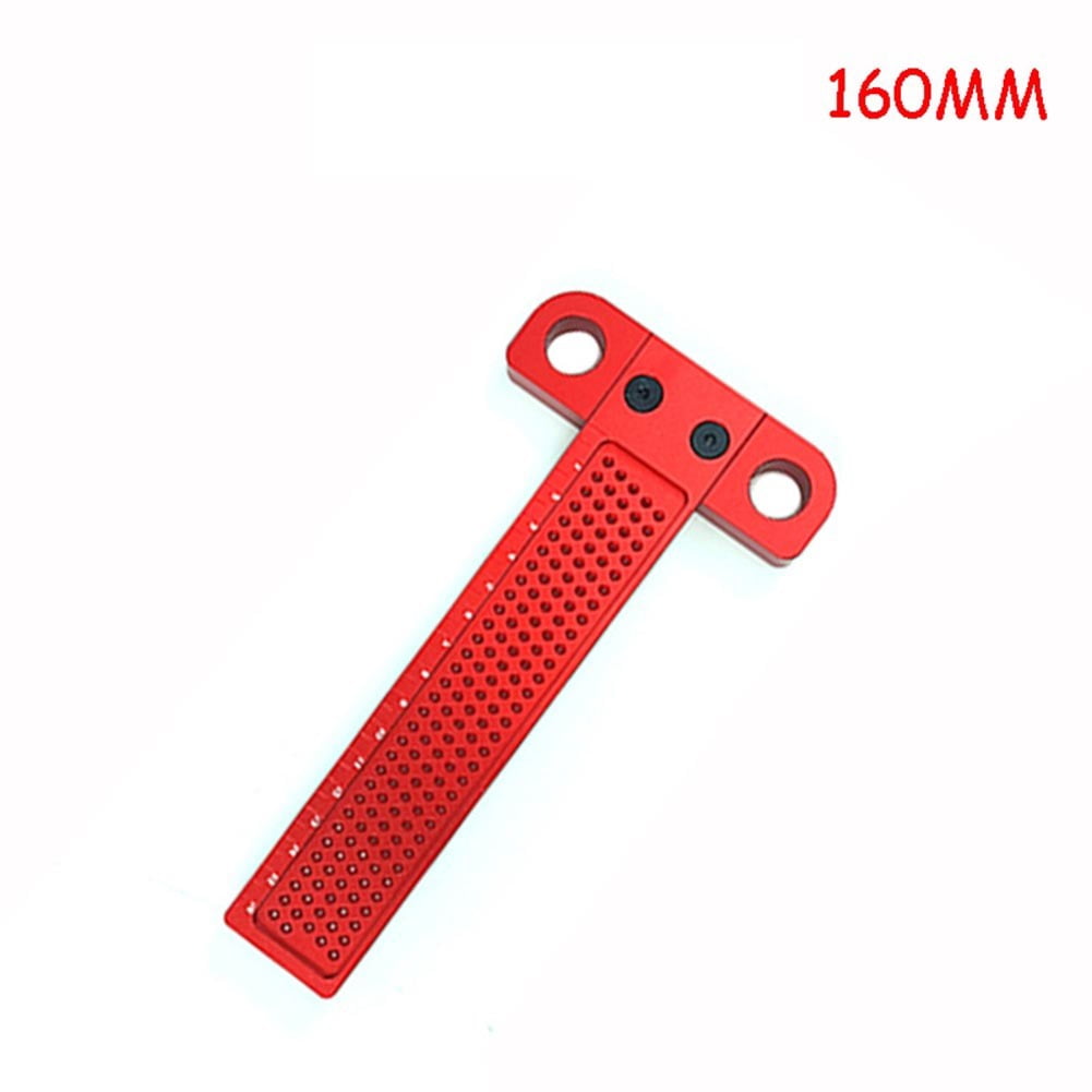 160mm Ruler Woodworking Scribe T-Type Ruler Aluminum Alloy Line Marking Gauge ...