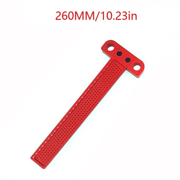 Woodworking Scribe T-type Ruler Aluminum Alloy Line Marking Gauge Measuring Tool